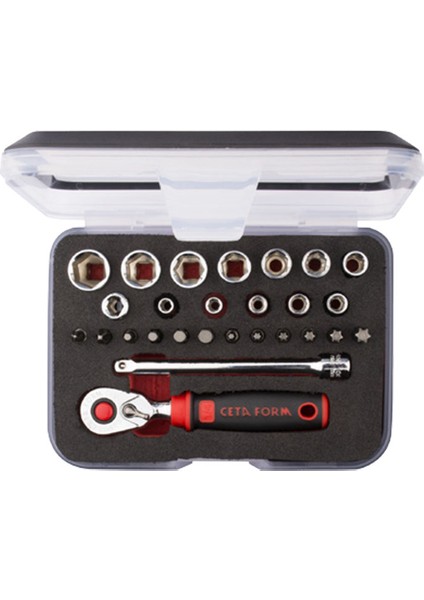 27 Parça 1/4” 6 Köşe Lokma Takımı (Kompakt Kutu) C00-27PH5