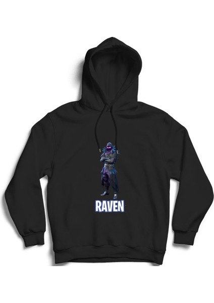 Fortnite, Raven Oyun, Game Çocuk Kapüşonlu Sweatshirt Hoodie