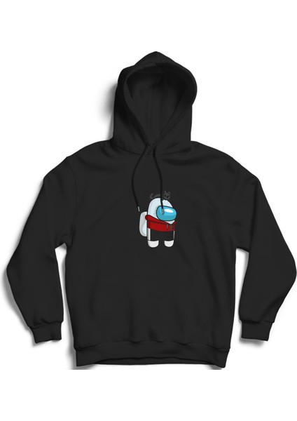 Among Us With Cat, Kedili Çocuk Kapüşonlu Sweatshirt Hoodie