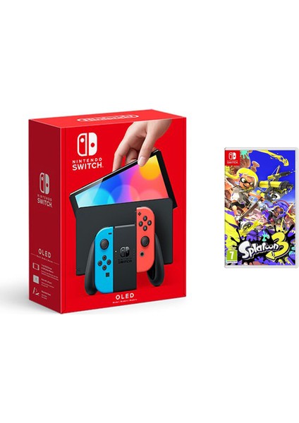 Switch OLED Yeni Nesil Konsol 64GB + Splatoon 3 Oyunlu Bundle