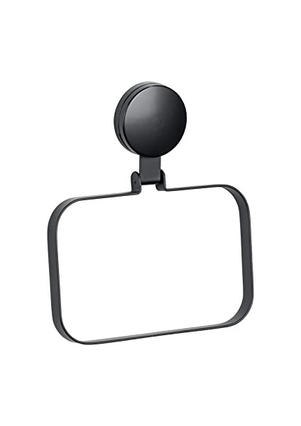 Static-Loc® Plus Handtuchring Pavia Schwarz, Handtuchhalter, Befestigen Ohne Bohren, Sicherer