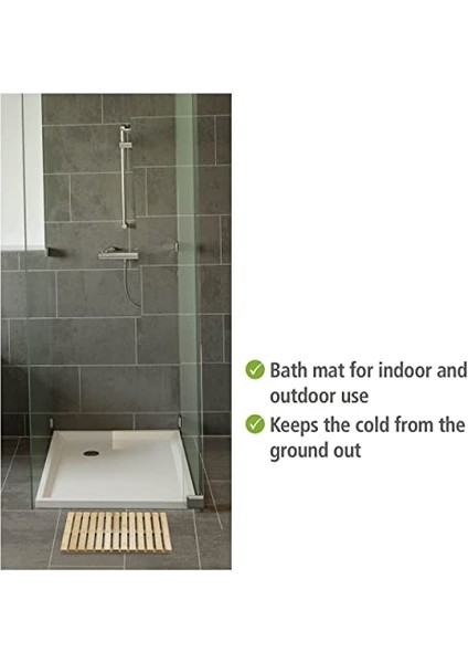 Banyo Izgarası Iç ve Dış Mekan Bambu 40 x 60 cm