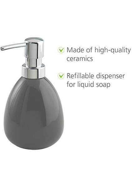 Sıvı Sabunluk Polaris Gri 390 ml