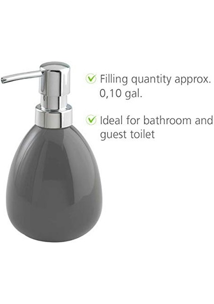 Sıvı Sabunluk Polaris Gri 390 ml