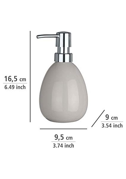 Sabunluk Polaris Pastel Gri Seramik, 390 ml