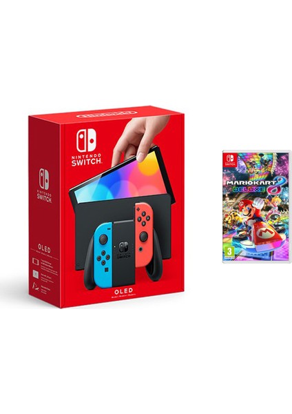 Switch OLED Yeni Nesil Konsol 64GB + Mario Kart 8 Deluxe Oyunlu Bundle