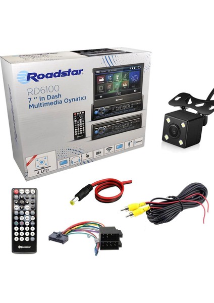 Oto Teyp Indash 7 4X50W Mirrorlink Bt/usb/sd/aux/fm Roadstar RD-6100