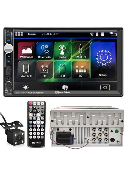 Double Teyp 7 4X50W Mirrorlink Bt/usb/sd/fm/aux Kameralı Roadstar RD-7200