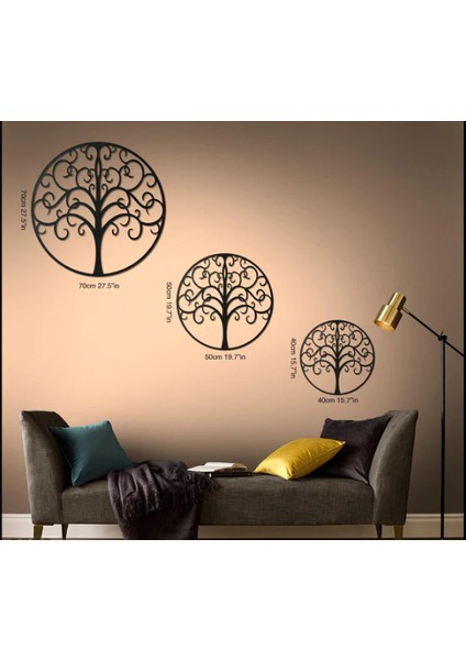 BCD Wood Decor Lıfe Tree V.2 Dekoratif Metal Tablo