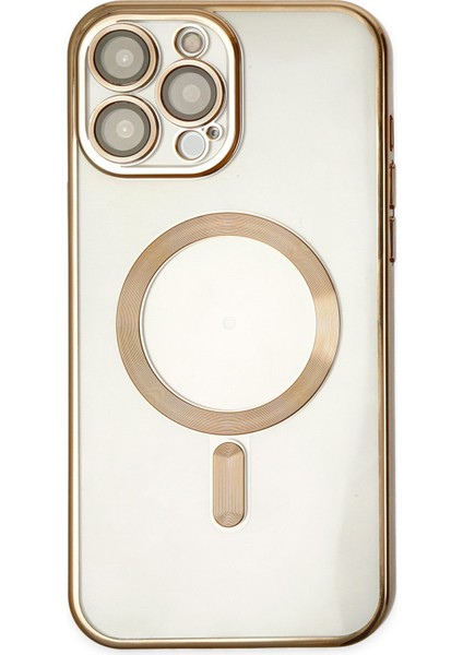 Happycase iPhone 13 Pro Kılıf Kross Magneticsafe Kapak - Gold