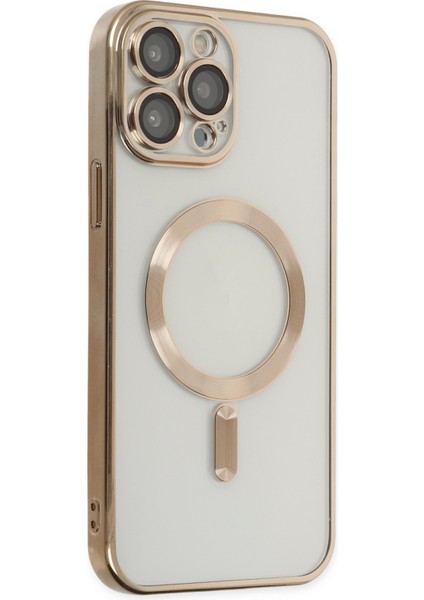 Happycase iPhone 13 Pro Kılıf Kross Magneticsafe Kapak - Gold