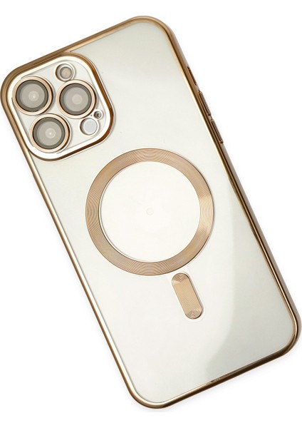 Happycase iPhone 13 Pro Kılıf Kross Magneticsafe Kapak - Gold