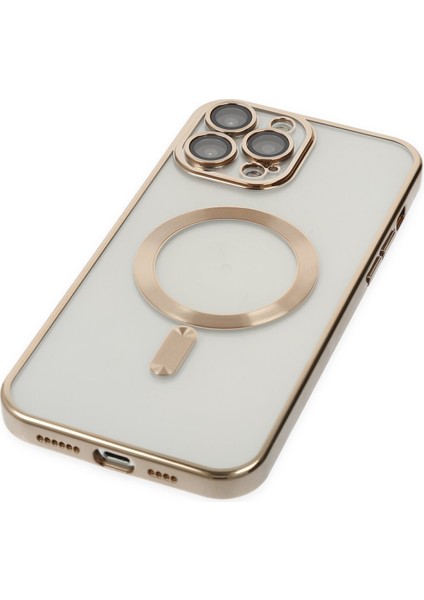 Happycase iPhone 13 Pro Kılıf Kross Magneticsafe Kapak - Gold