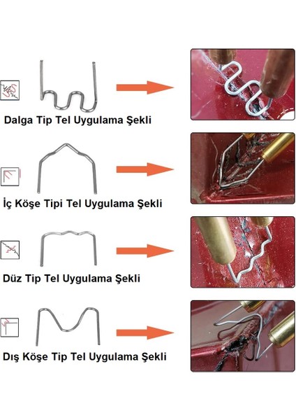 500 Adet Set Plastik Kaynak Zımba Teli