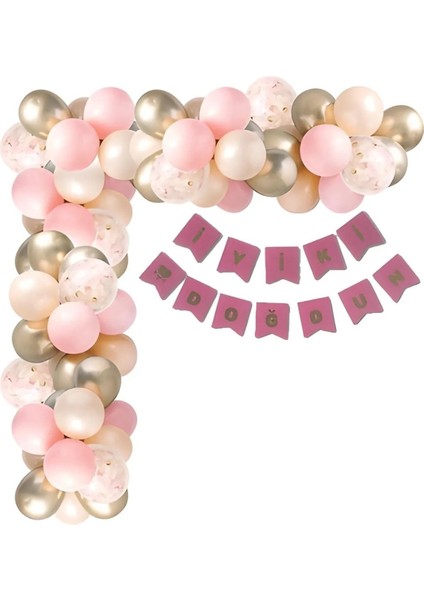 Doğum Günü Dekorasyon Pembe Balon