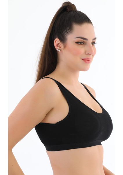 Kalın Askılı Pamuklu Pedli Büyük Beden Toparlayıcı Spor Sütyen SB778 fiyatları