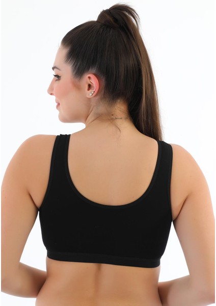 Kalın Askılı Pamuklu Pedli Büyük Beden Toparlayıcı Spor Sütyen SB778 fırsatları