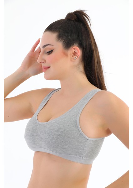 Kalın Askılı Pamuklu Pedli Büyük Beden Toparlayıcı Spor Sütyen SB778 fiyatları