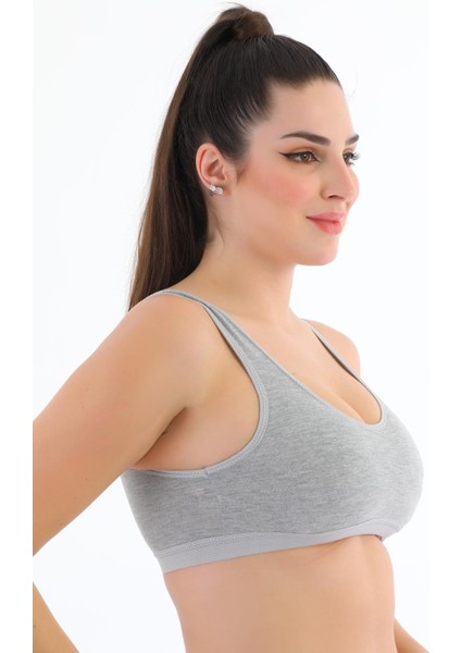 Kalın Askılı Pamuklu Pedli Büyük Beden Toparlayıcı Spor Sütyen SB778 modelleri