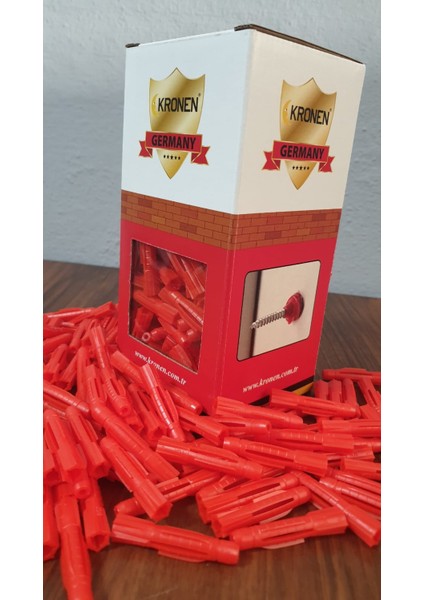 Dübel 8'lik Kırmızı 1 paket 200 Adet