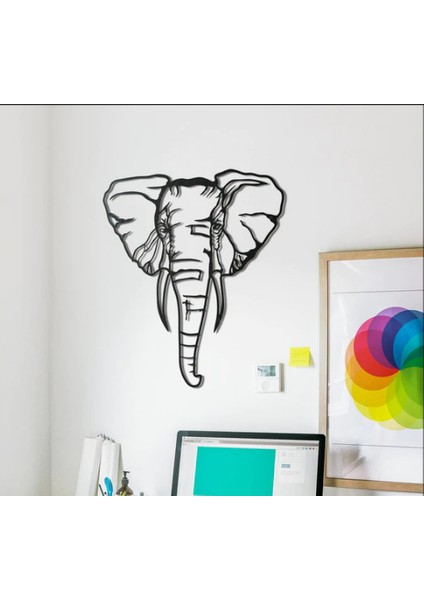 Elephant Dekoratif Metal Tablo