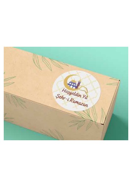 Hoşgeldin Ya Şehr-I Ramazan Etiketi Yuvarlak Mat Stıcker Bayram Serisi 4 cm (33 Adet)