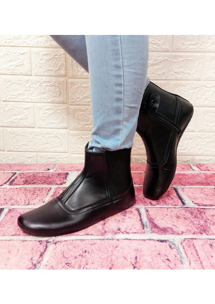 Mest Grd Kalın Hakiki Deri Fermuarlı Lastikli Içi Miflonlu fırsatları