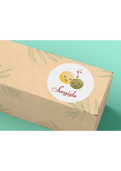 Gülen Suratlar Temalı Sevgiyle 4 Etiketi Yuvarlak Mat Stıcker 4 Cm-(33 Adet)