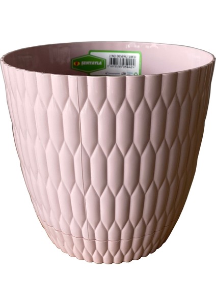 Desenli Saksı 3 Lt. No:3 (Ø 18,5*17 Cm)