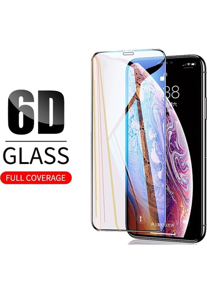 Apple iPhone SE 2 2020 Beyaz Ekran Koruyucu 6D Kırılmaz Cam - Ultra Darbe Emici Etkin Koruma - Ekranı Tam Kaplar