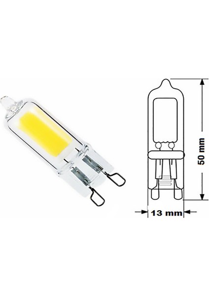 CT-4221 5W/6400K G9 220V LED Kapsül Ampul (BEYAZ-6ADET) Cata
