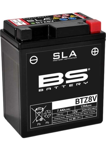 BTZ8V (Sla) Motosiklet Akü