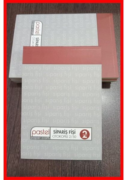 Sipariş Fişi 14X20 cm Boyutunda 2/50 Otokopili 1 Asıl 1 Suret 2 Nüsha 12'li Paket (1 Dz.) 12 Adet