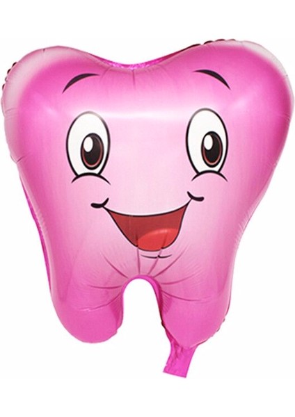 Pembe Diş Folyo Balon 49X56 cm Büyük Boy Helyum Balon Uçan Balon fırsatları