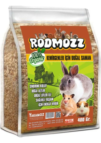 Rodmozz Kemirgen Için Doğal Altlık Saman 400 gr Kilitli Paket