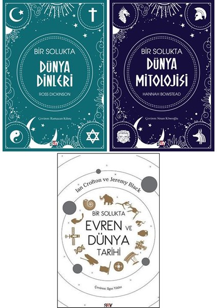 Bir Solukta Dünya Dinleri + Dünya Mitolojisi + Evren ve Dünya Tarihi 3 Kitap Set