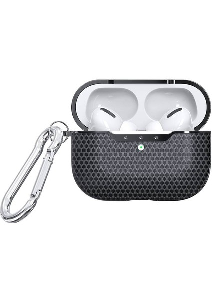 Apple Airpods Pro 2. Nesil Için Petek Desenli Kancalı Silikon Kılıf