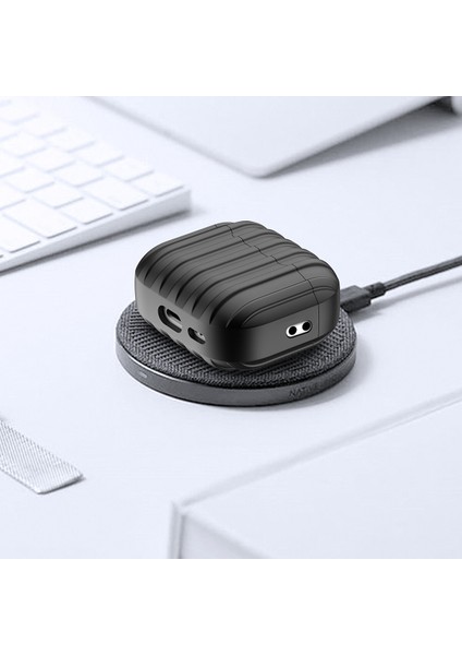 Apple Airpods Pro 2. Nesil Için Çizgi Desenli Silikon Kılıf