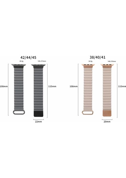 Apple Watch 38 mm Için Bakla Desenli Mıknatıslı Suni Deri Kordon-Kayış fiyatları
