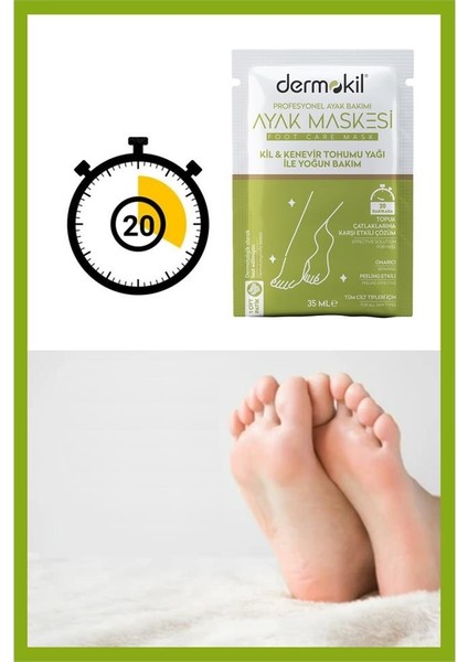 Kil & Kenevir Yağlı Ayak Maskesi 35 ml