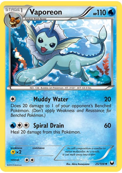 Pokemon Vaporeon 110HP Kart