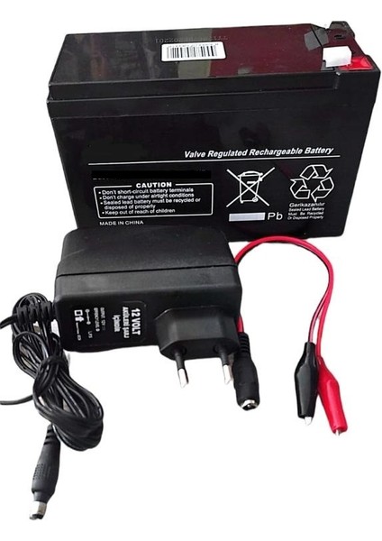 Atv Jeep Traktör Uyumlu 6 Volt 7AMPER Akü ve Şarj Aleti