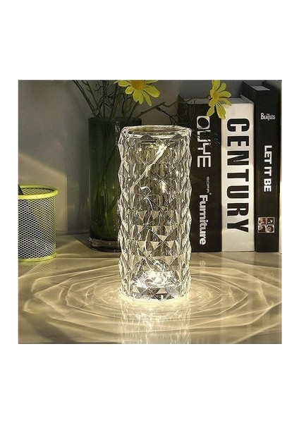 Kristal Elmas Şarjlı Dokunmatik LED Masa Lambası Kumandalı Rgb Model modelleri
