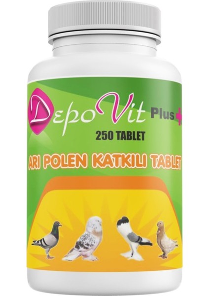 Güvercinler Için Arı Polenli 250Adet Vitamin Tableti