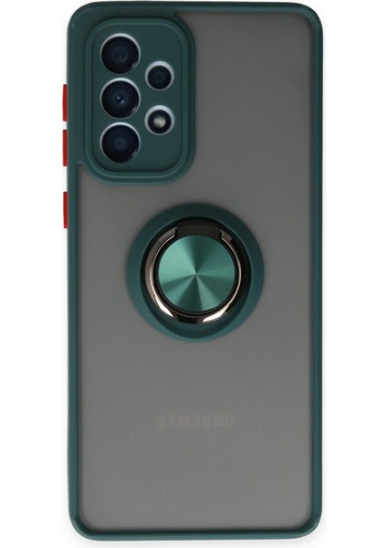Samsung Galaxy A13 Kılıf Silikon Montreal Yüzüklü Standlı