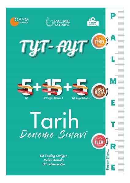 YKS TYT AYT Palmetre Serisi Tarih 25'li Deneme Sınavı