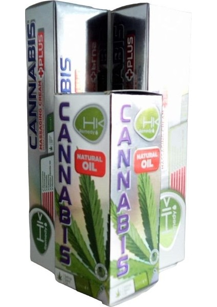 Cannabis Yağı 50 ml & 2 x Cannabis Masaj Kremi 100 ml 3'lü Set