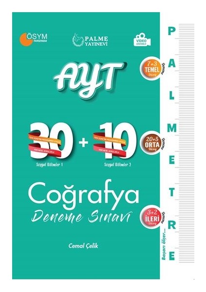 YKS AYT Palme Yayıncılıktre Serisi Coğrafya 40'lı Deneme Sınavı