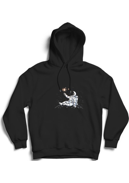 Astronot ve Kutlama, Uzay Çocuk Kapüşonlu Sweatshirt Hoodie