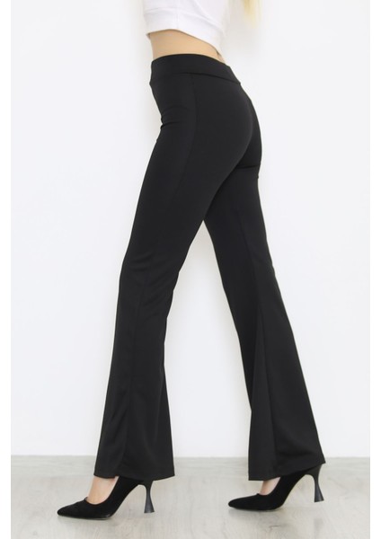 Ispanyol Paça Pantolon Siyah - 8635.1567. modelleri